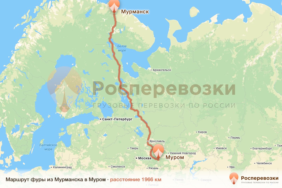 Фура Мурманск Муром