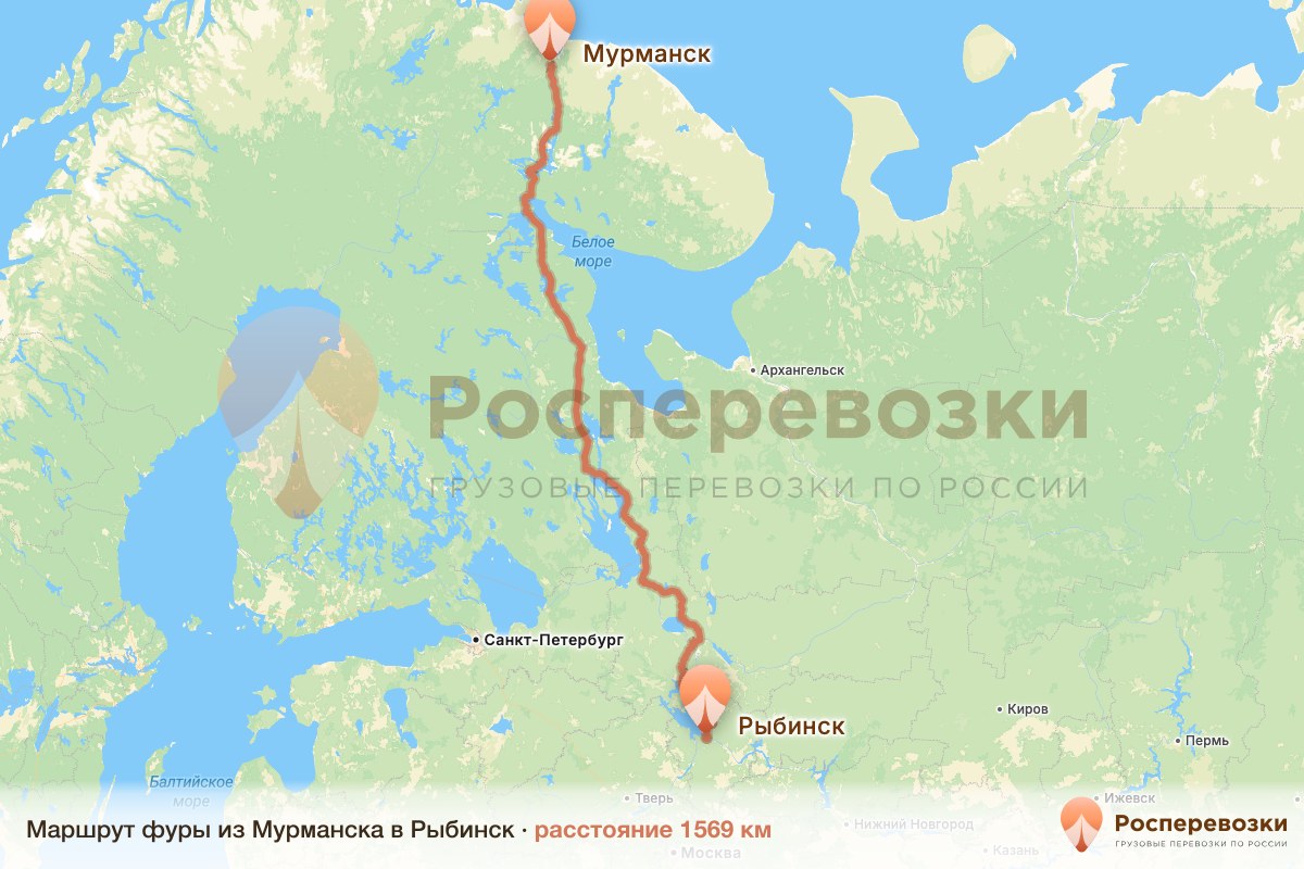 Фура Мурманск Рыбинск