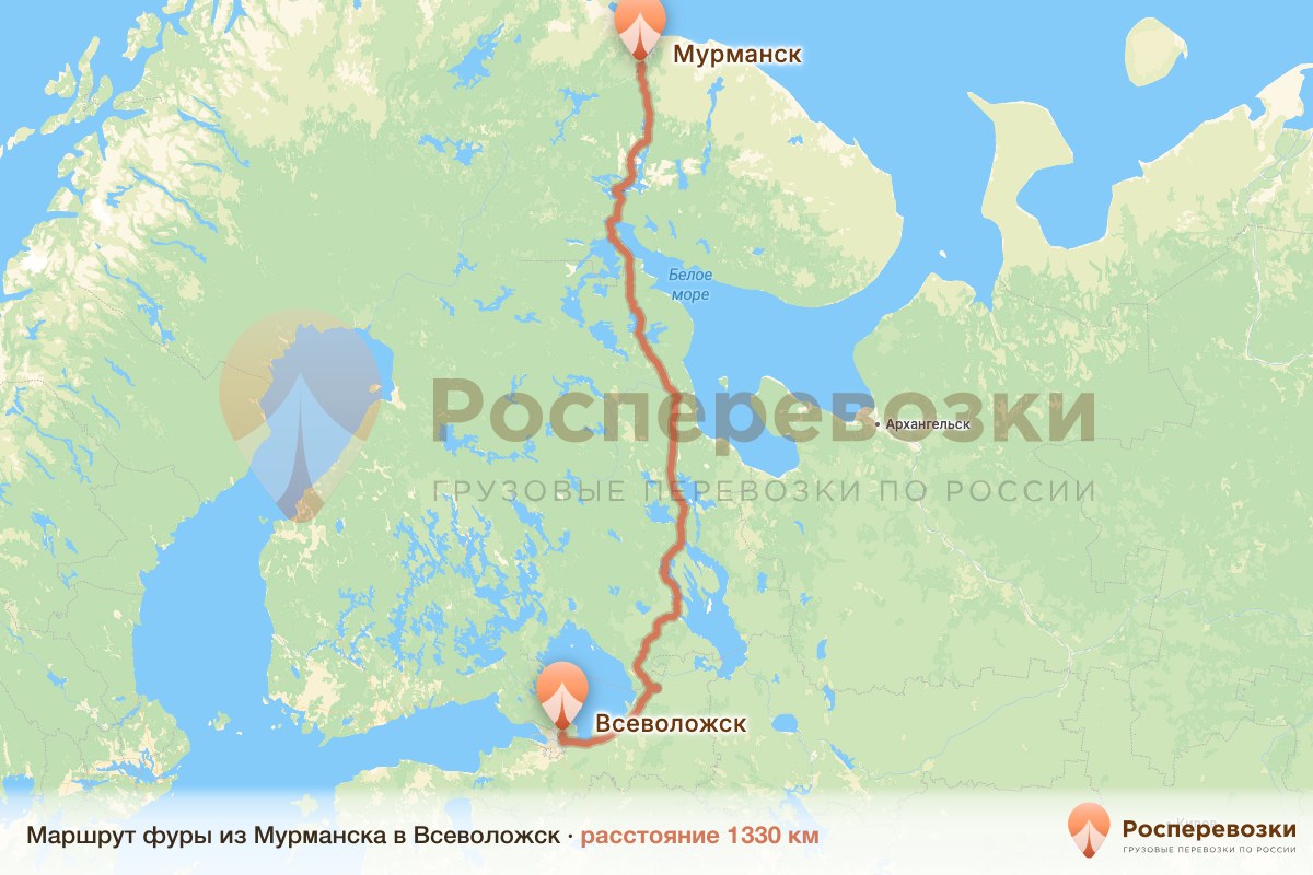 Фура Мурманск Всеволожск