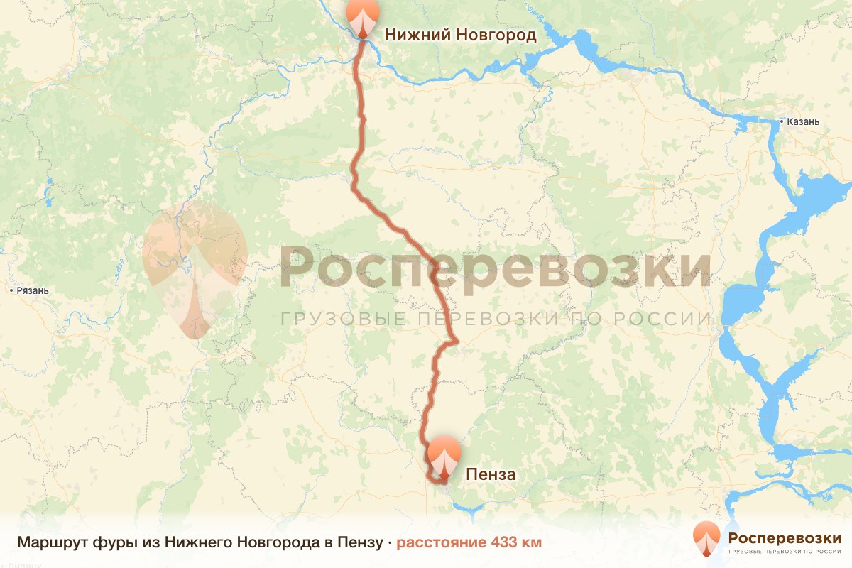 Фура Нижний Новгород Пенза