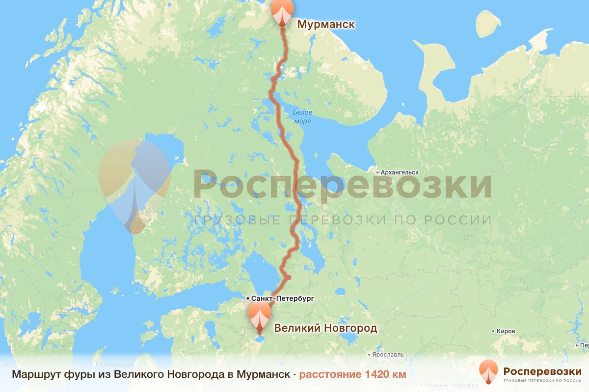 Фура Великий Новгород Мурманск