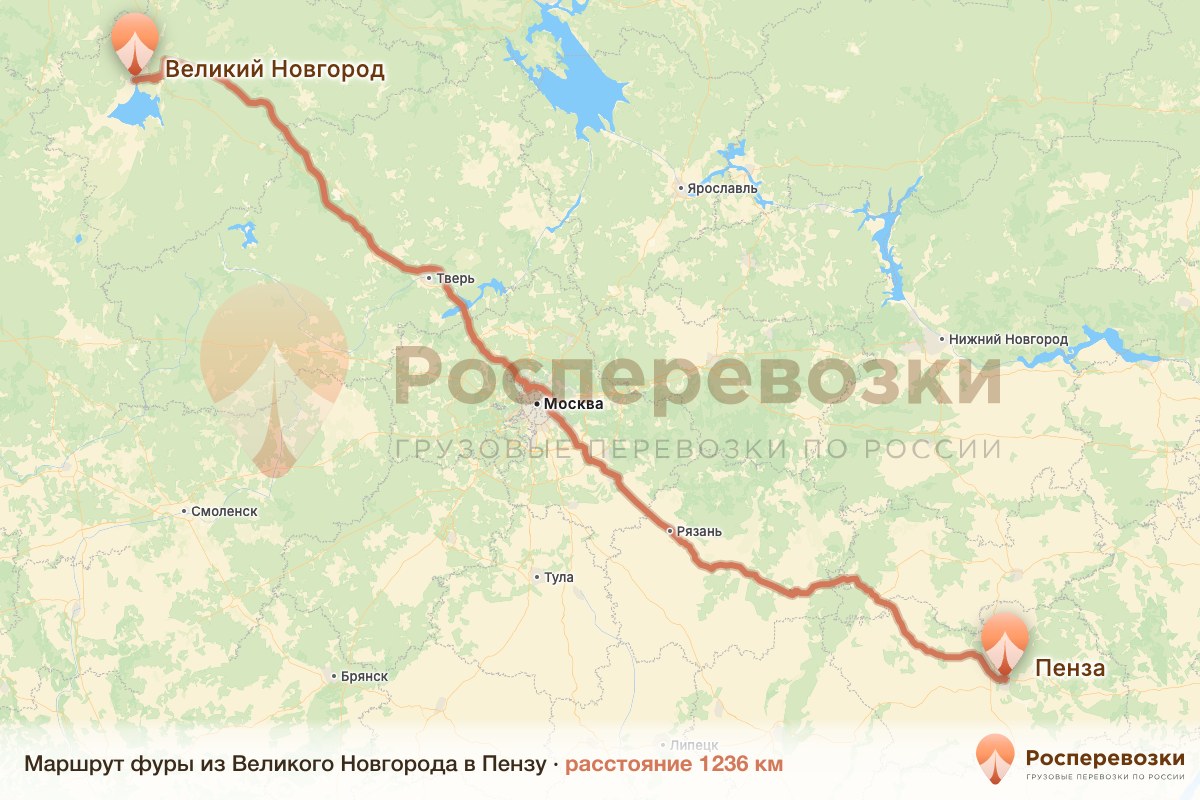 Фура Великий Новгород Пенза