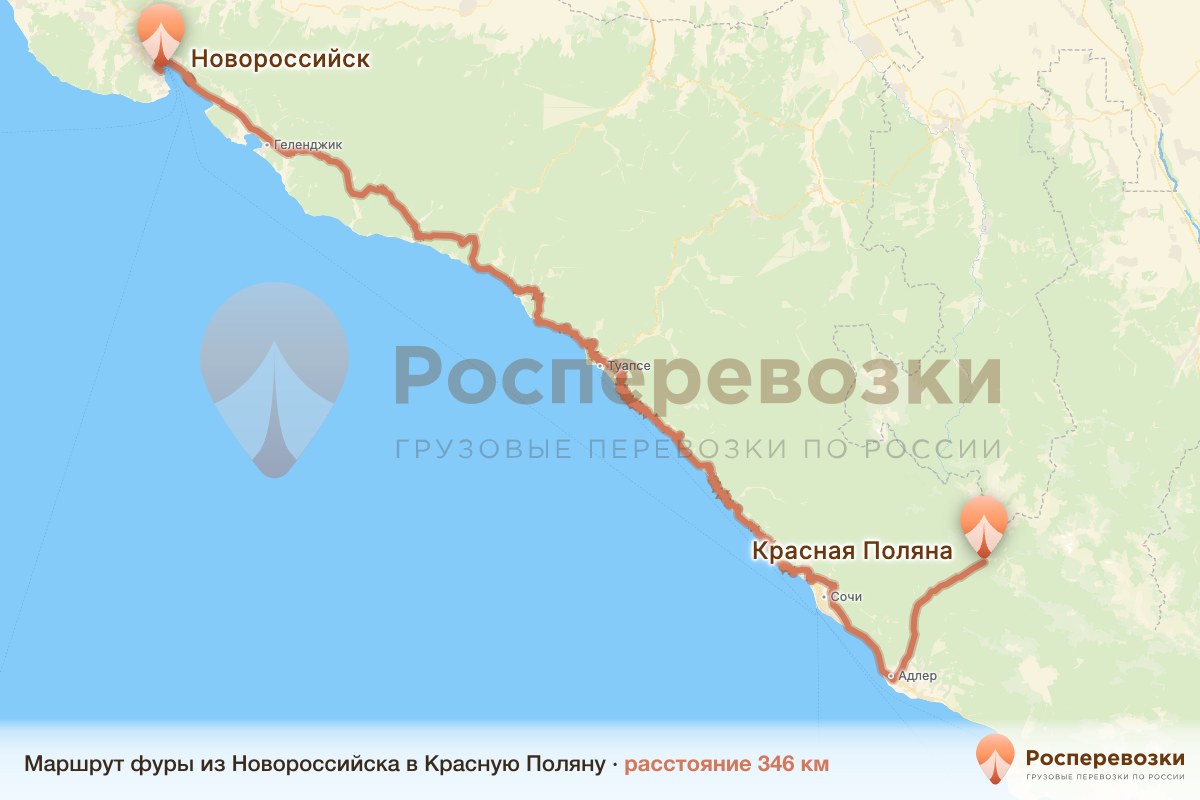 Фура Новороссийск Красная Поляна
