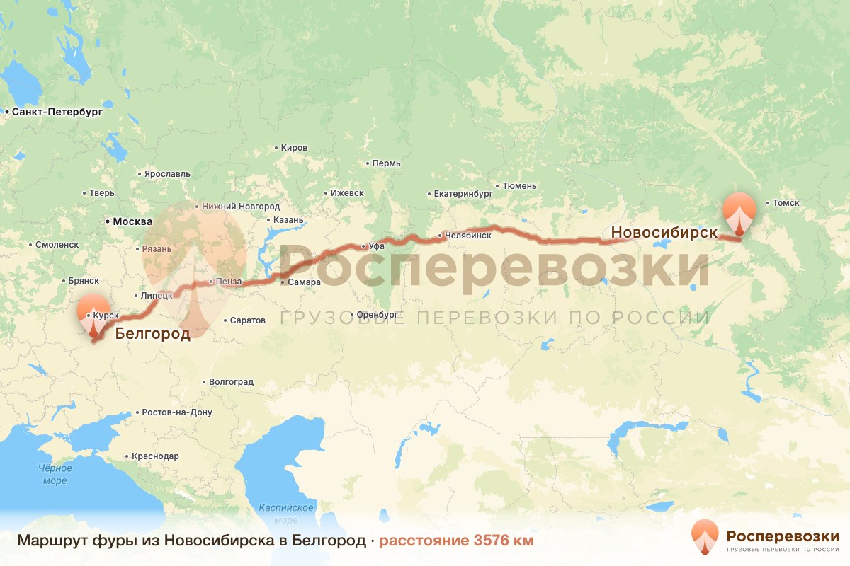 Фура Новосибирск Белгород