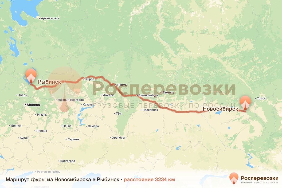 Фура Новосибирск Рыбинск