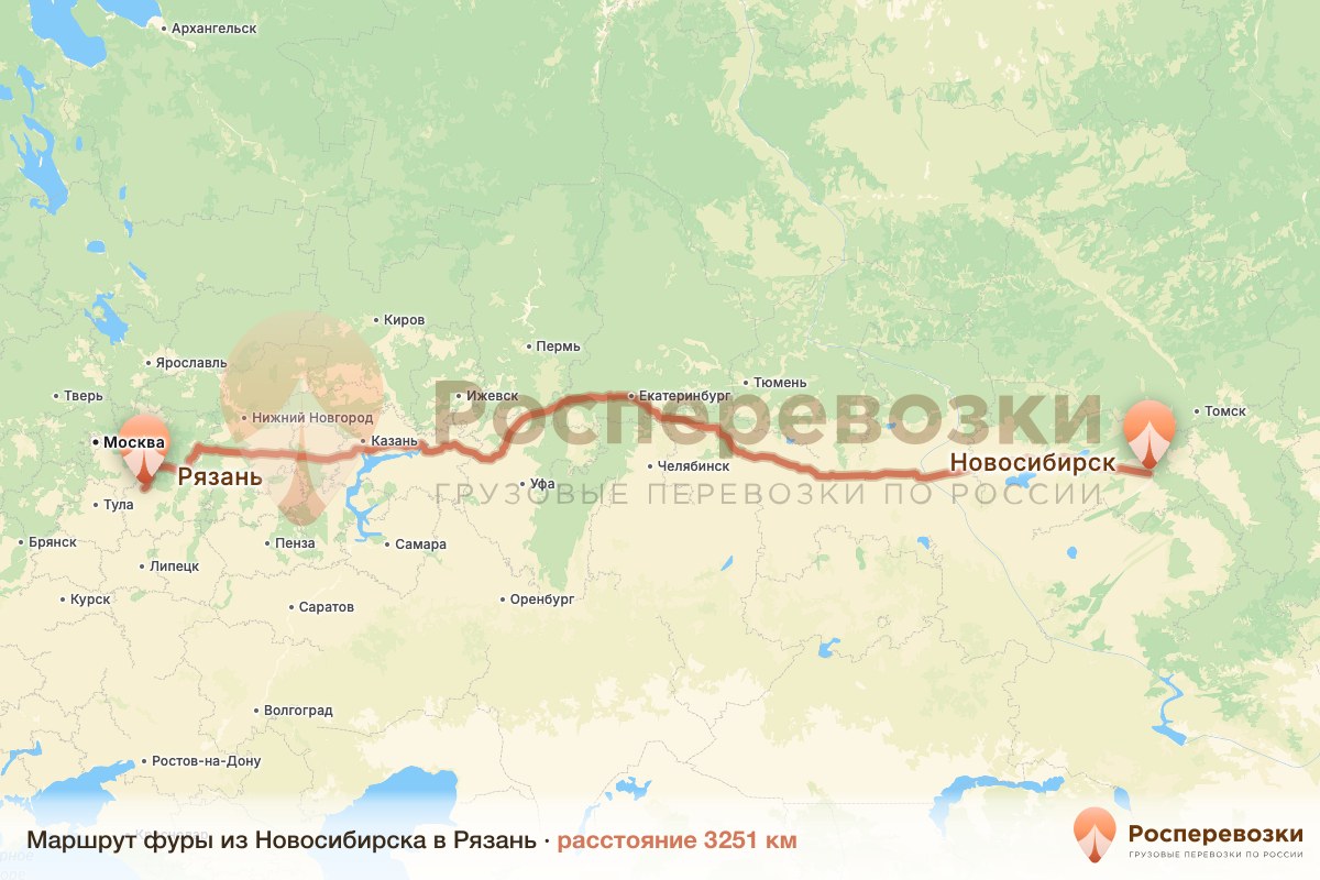 Фура Новосибирск Рязань