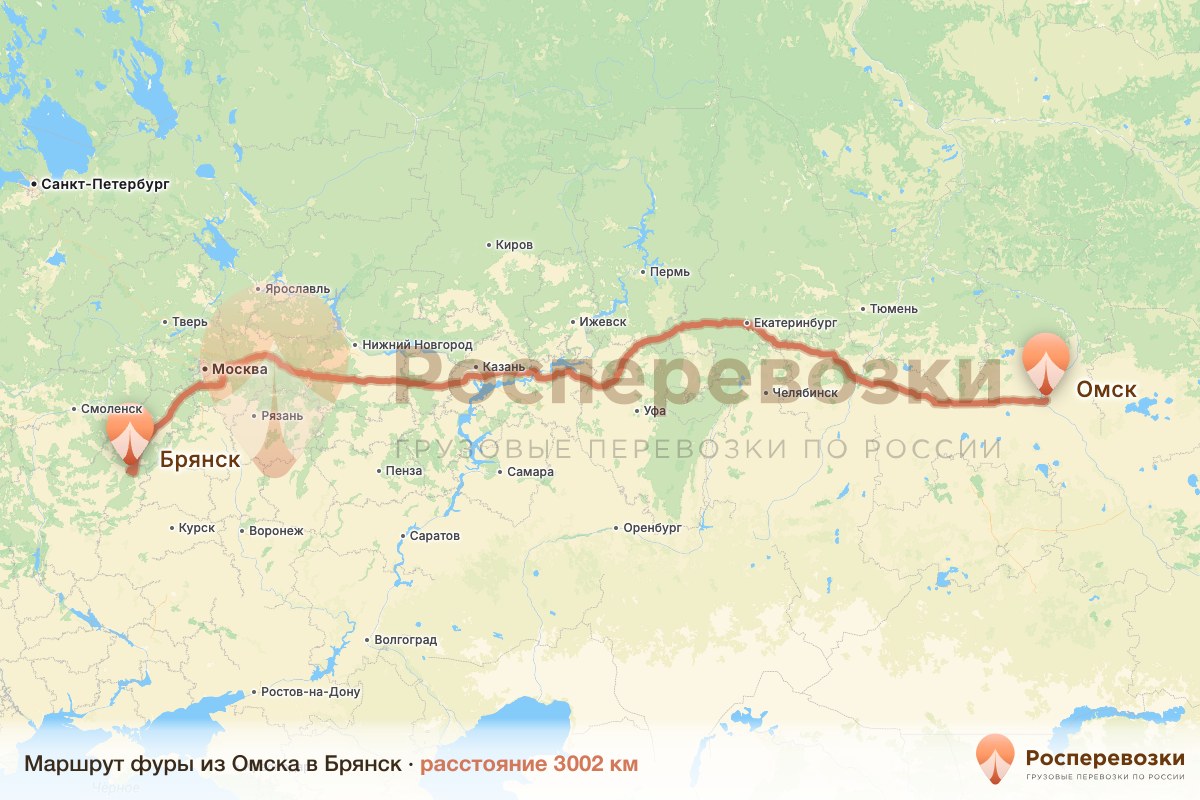 Фура Омск Брянск