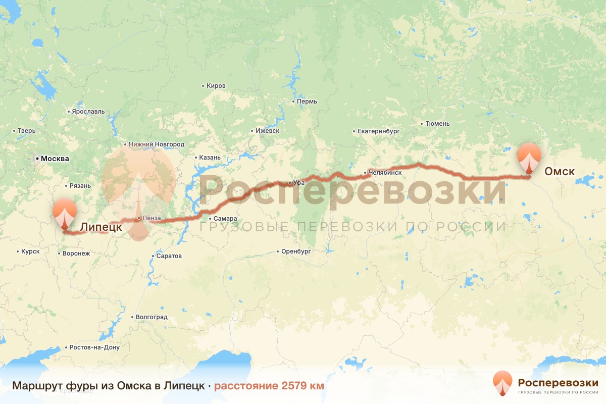 Фура Омск Липецк