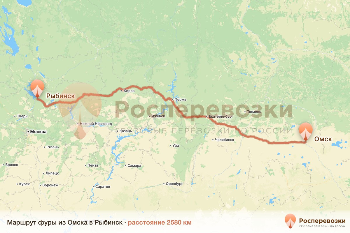 Фура Омск Рыбинск
