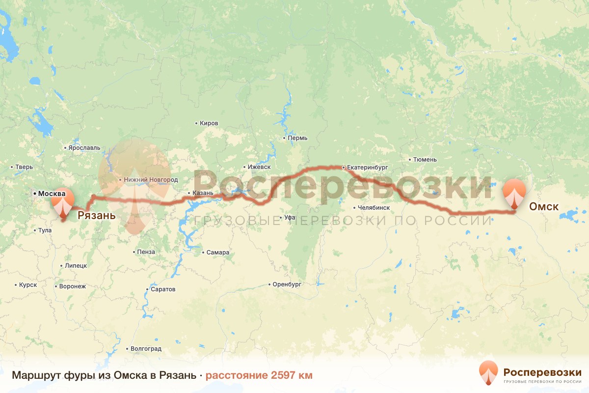 Фура Омск Рязань