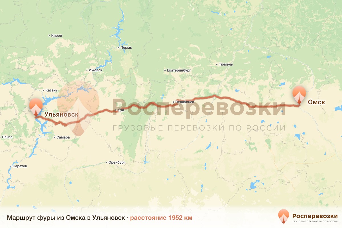 Фура Омск Ульяновск