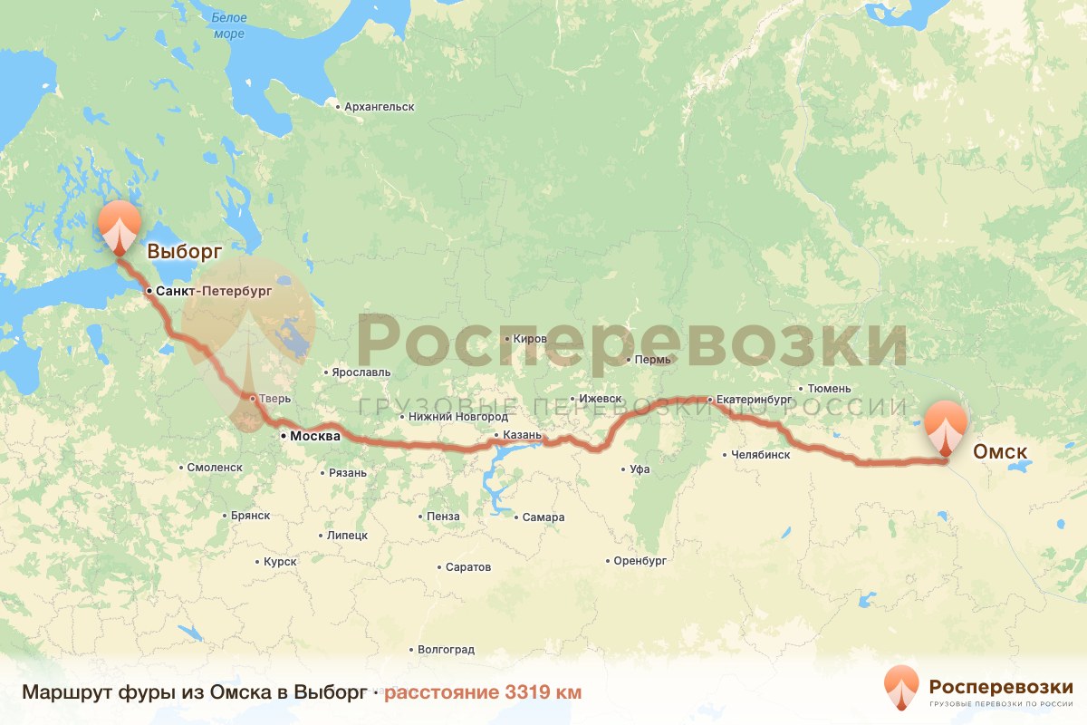 Фура Омск Выборг
