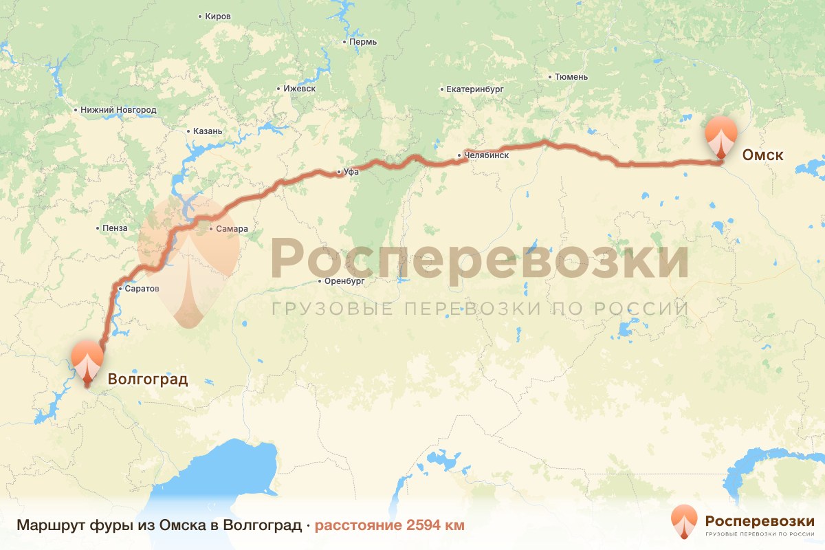 Фура Омск Волгоград