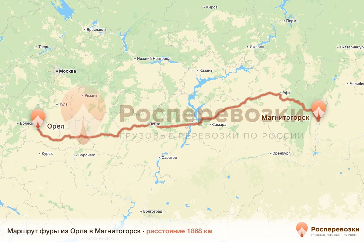 Фура Орел Магнитогорск