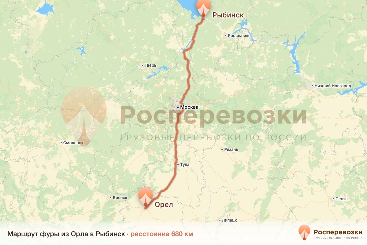 Фура Орел Рыбинск