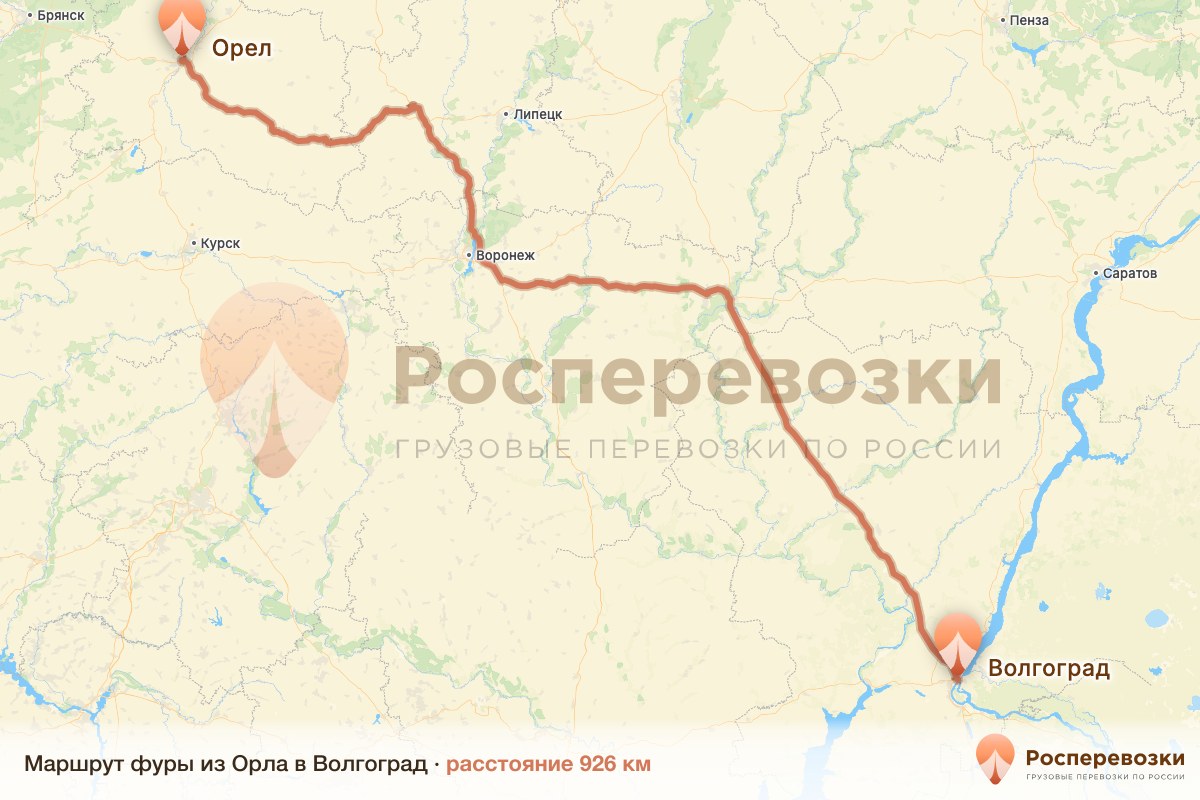 Фура Орел Волгоград