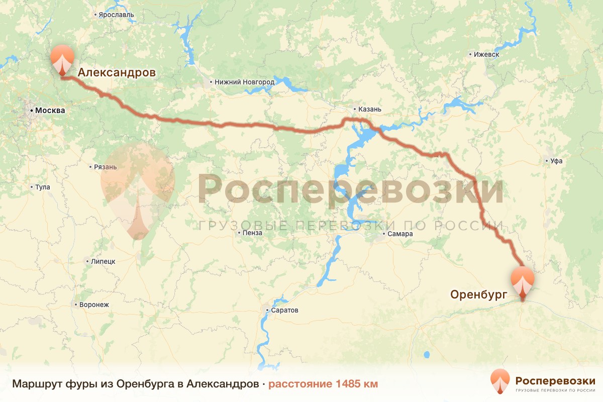 Фура Оренбург Александров