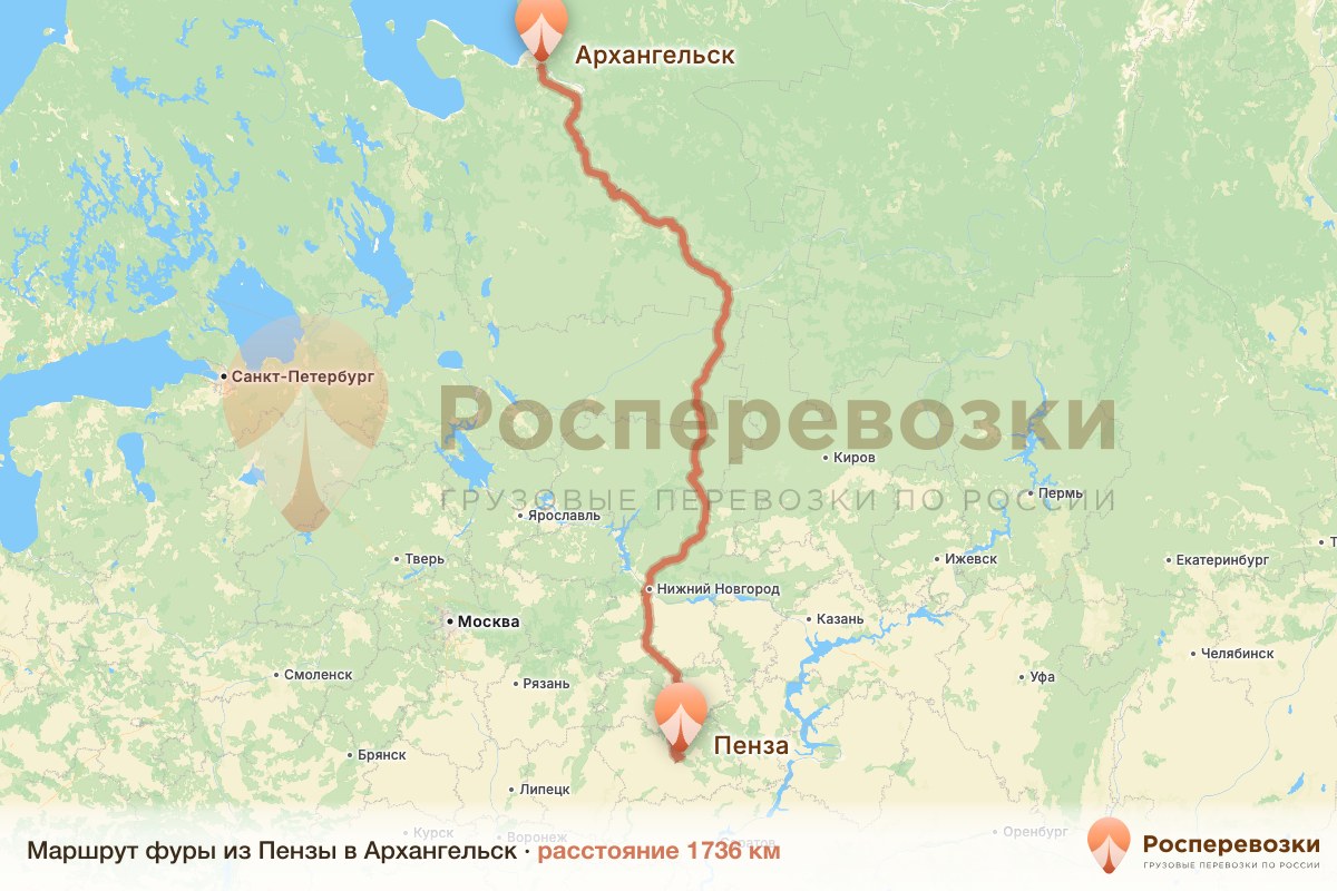 Фура Пенза Архангельск