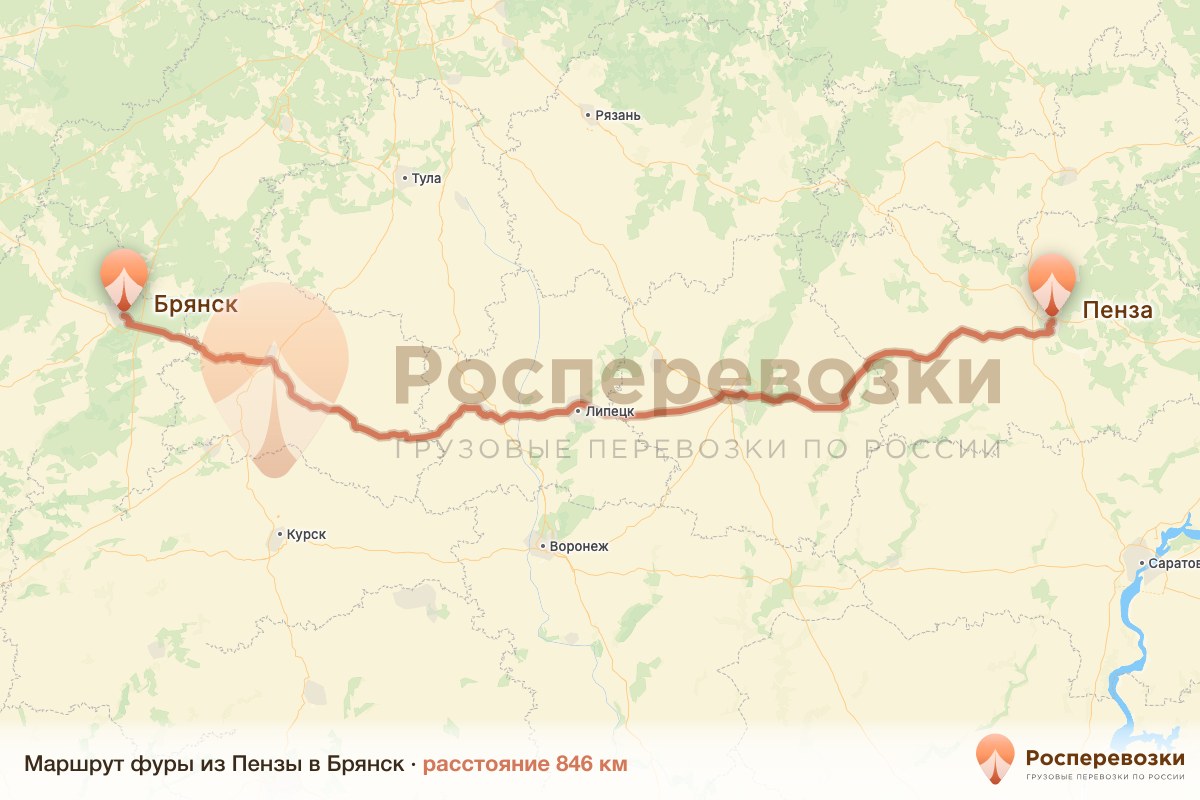 Фура Пенза Брянск