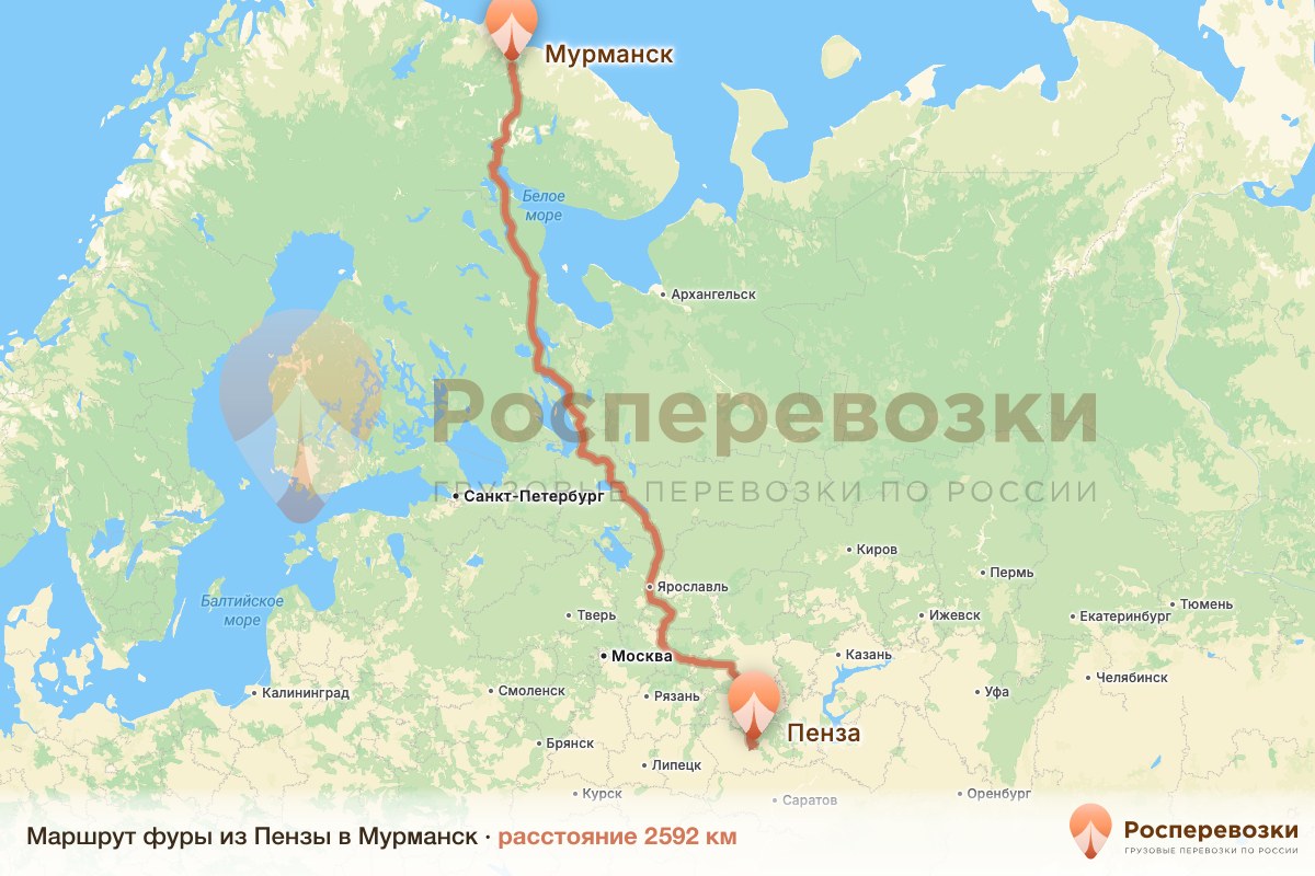 Фура Пенза Мурманск