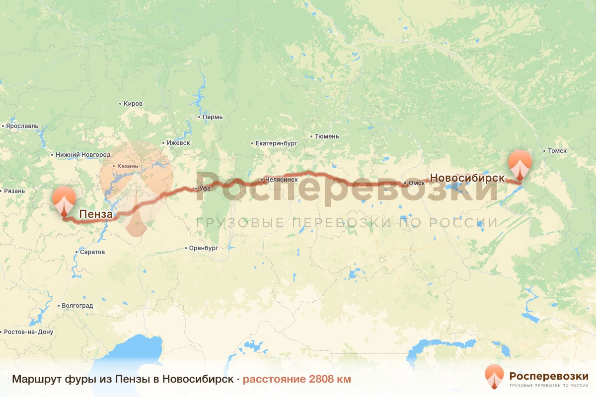 Фура Пенза Новосибирск