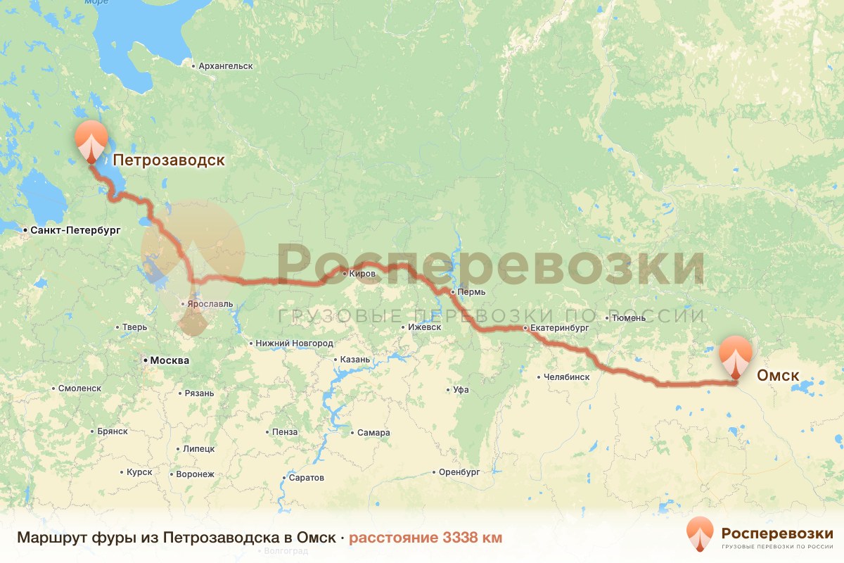 Фура Петрозаводск Омск