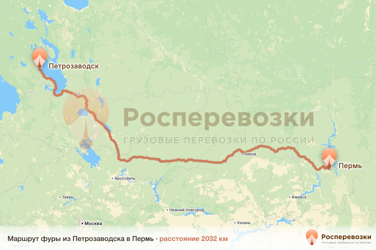 Фура Петрозаводск Пермь
