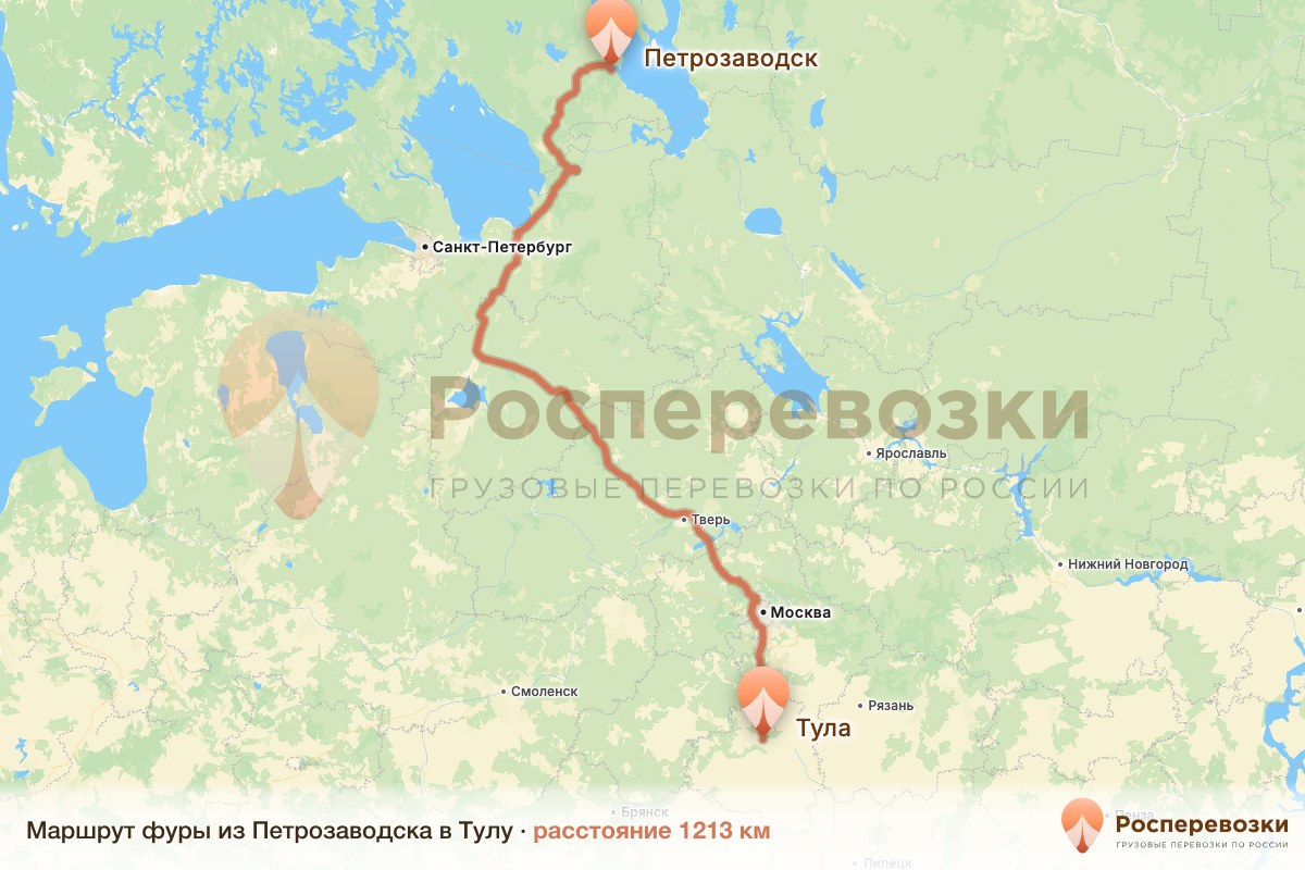 Фура Петрозаводск Тула