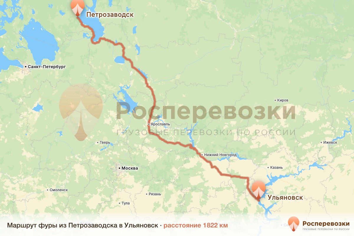 Фура Петрозаводск Ульяновск