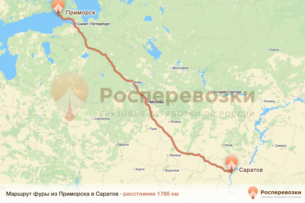 Фура Приморск Саратов