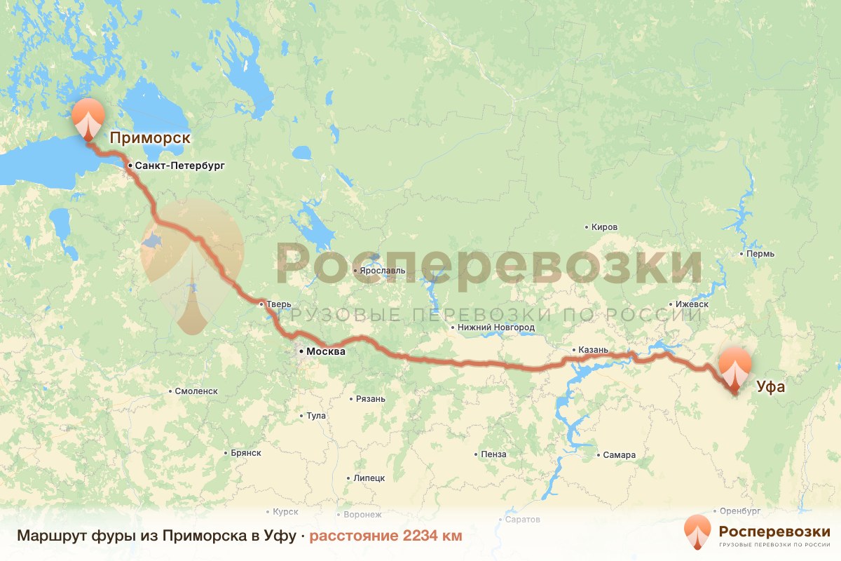 Фура Приморск Уфа