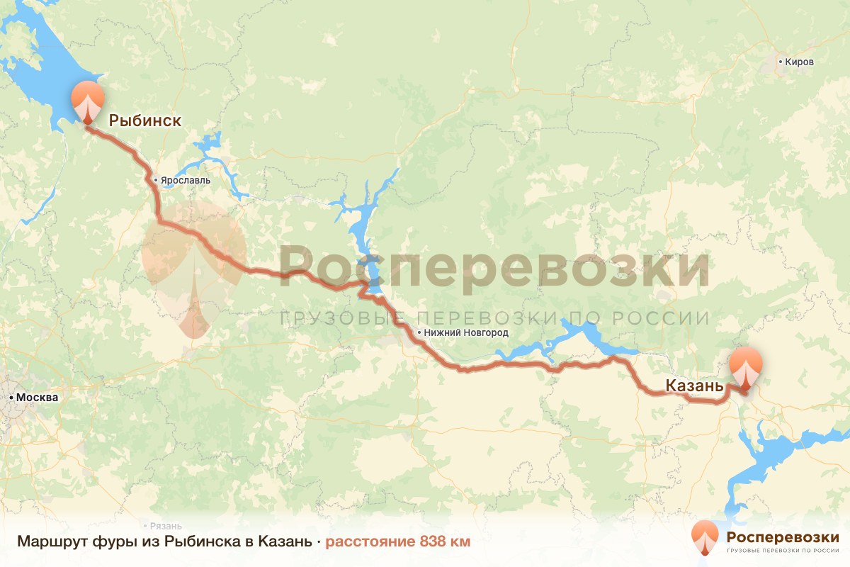 Фура Рыбинск Казань