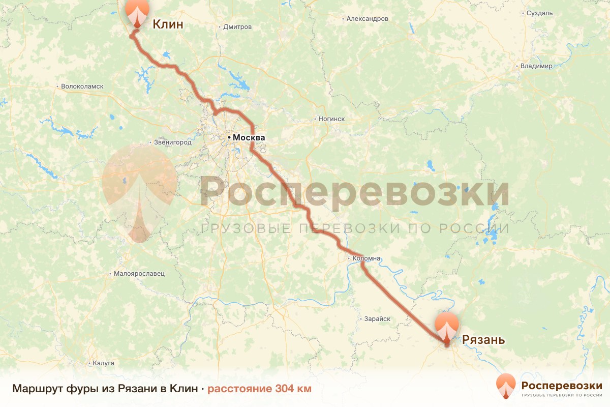 Фура Рязань Клин