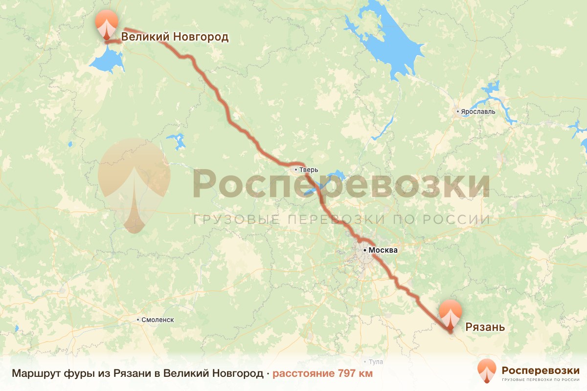 Фура Рязань Великий Новгород