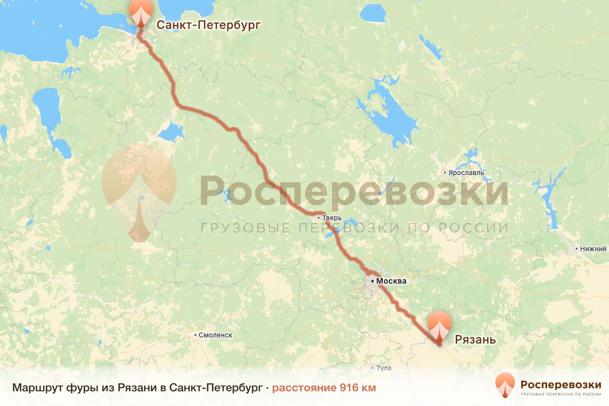 Фура Рязань Санкт-Петербург