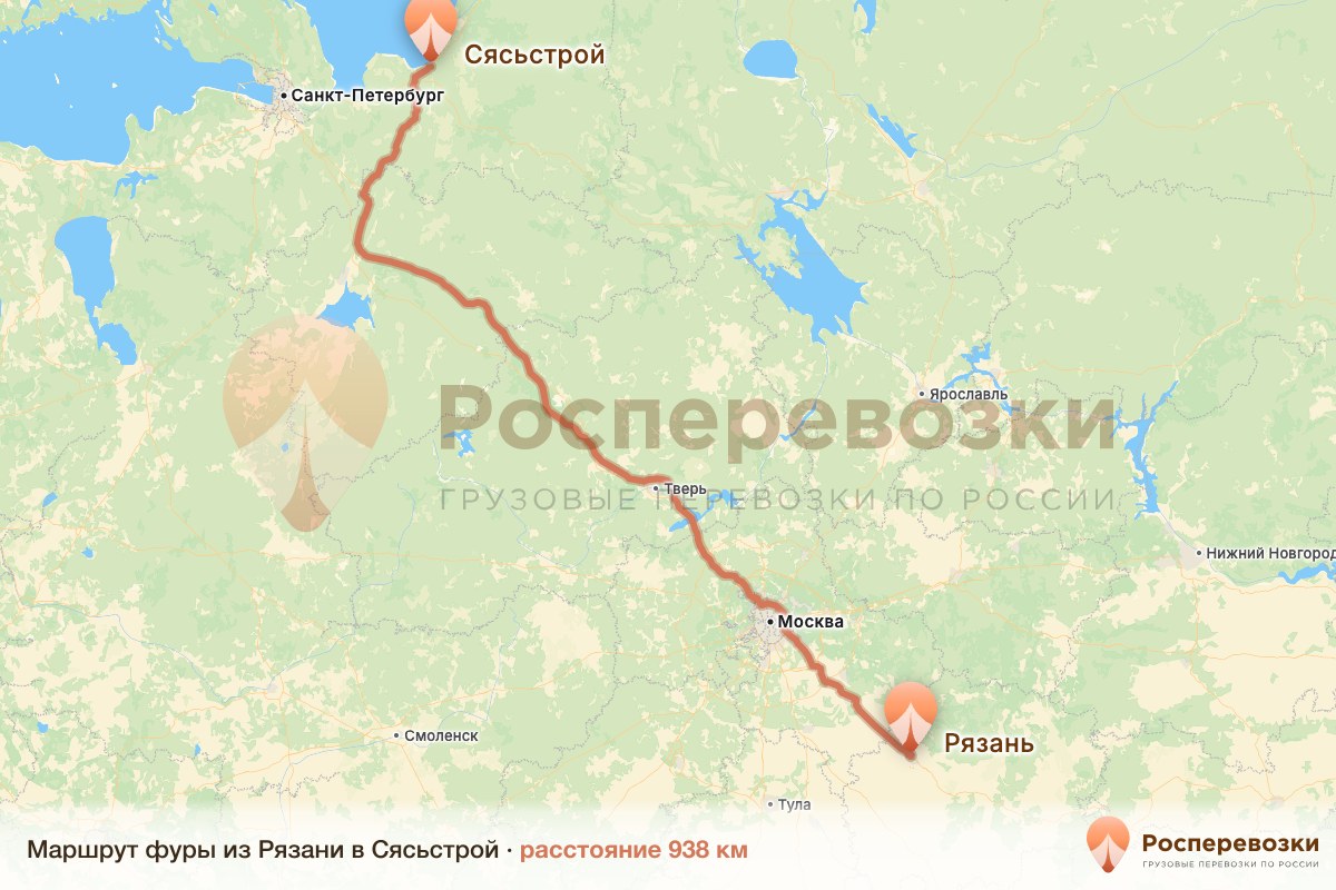 Фура Рязань Сясьстрой