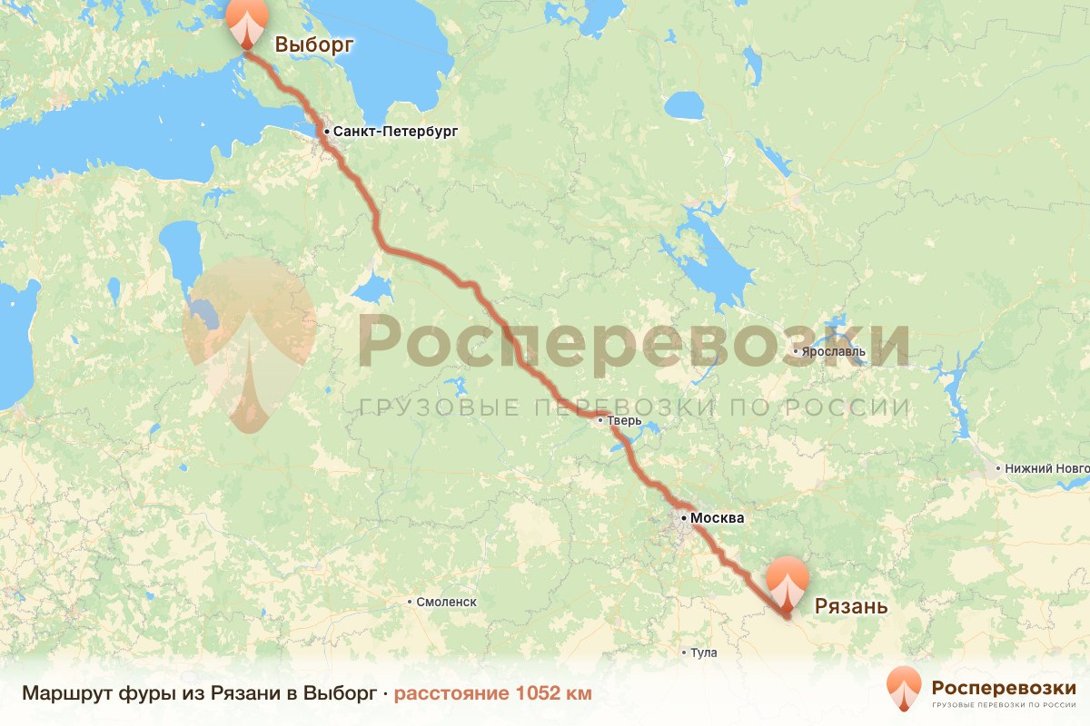 Фура Рязань Выборг