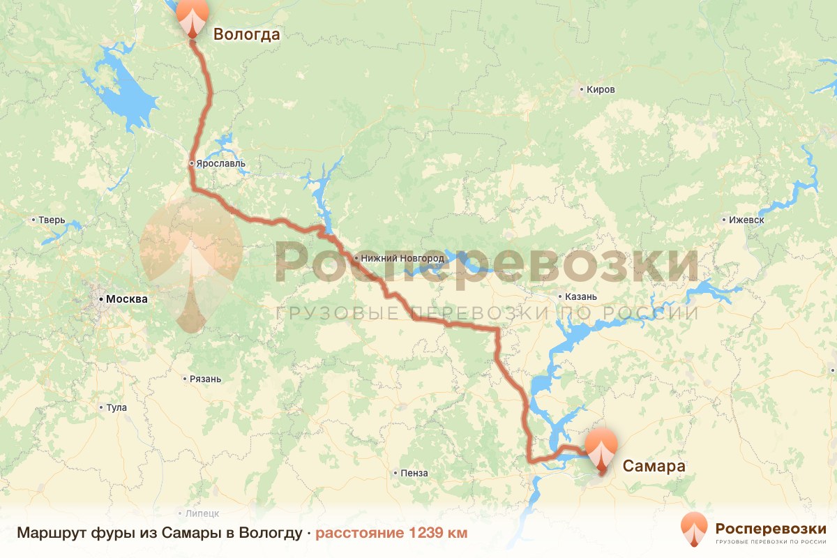 Фура Самара Вологда