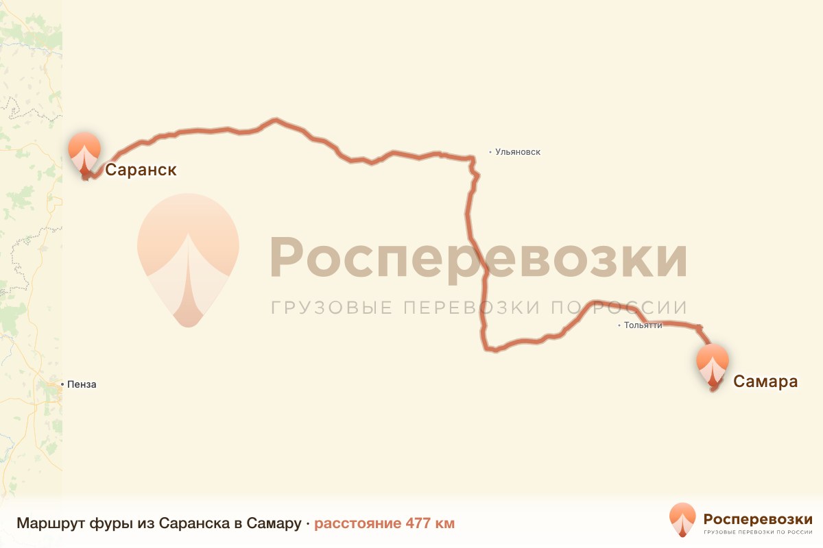 Фура Саранск Самара