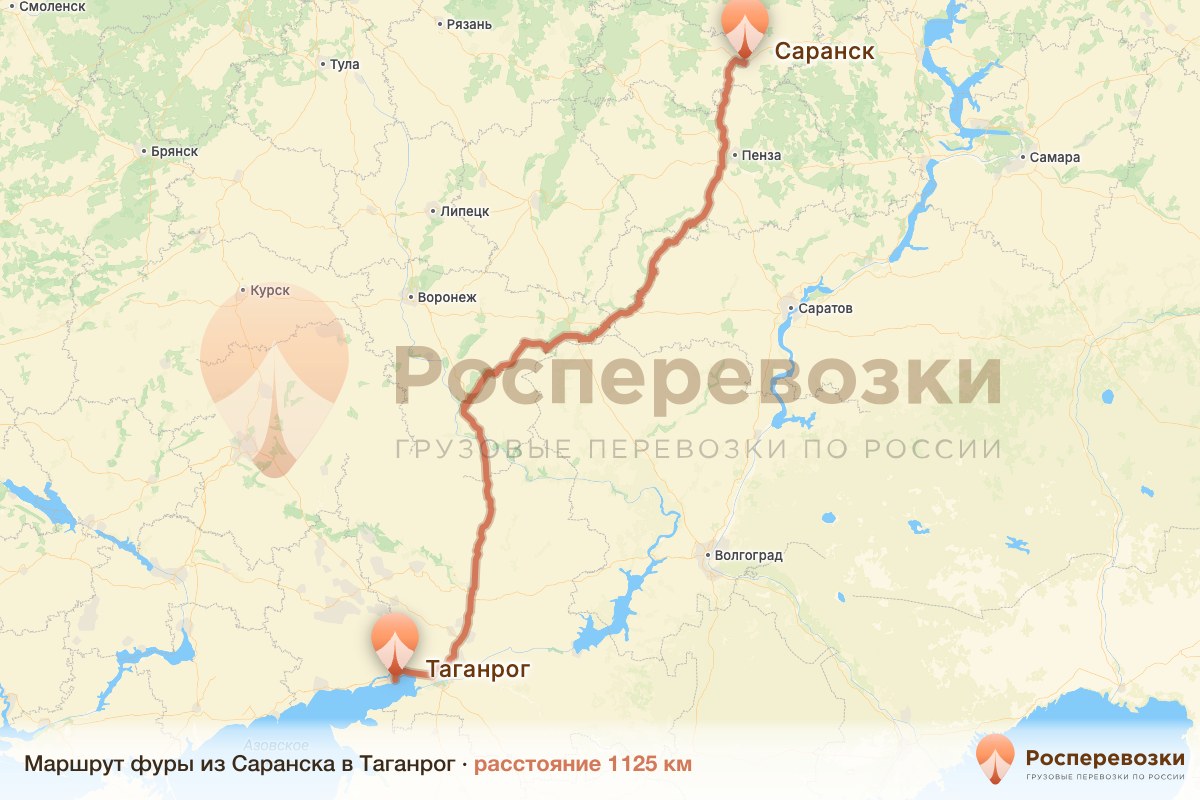 Фура Саранск Таганрог