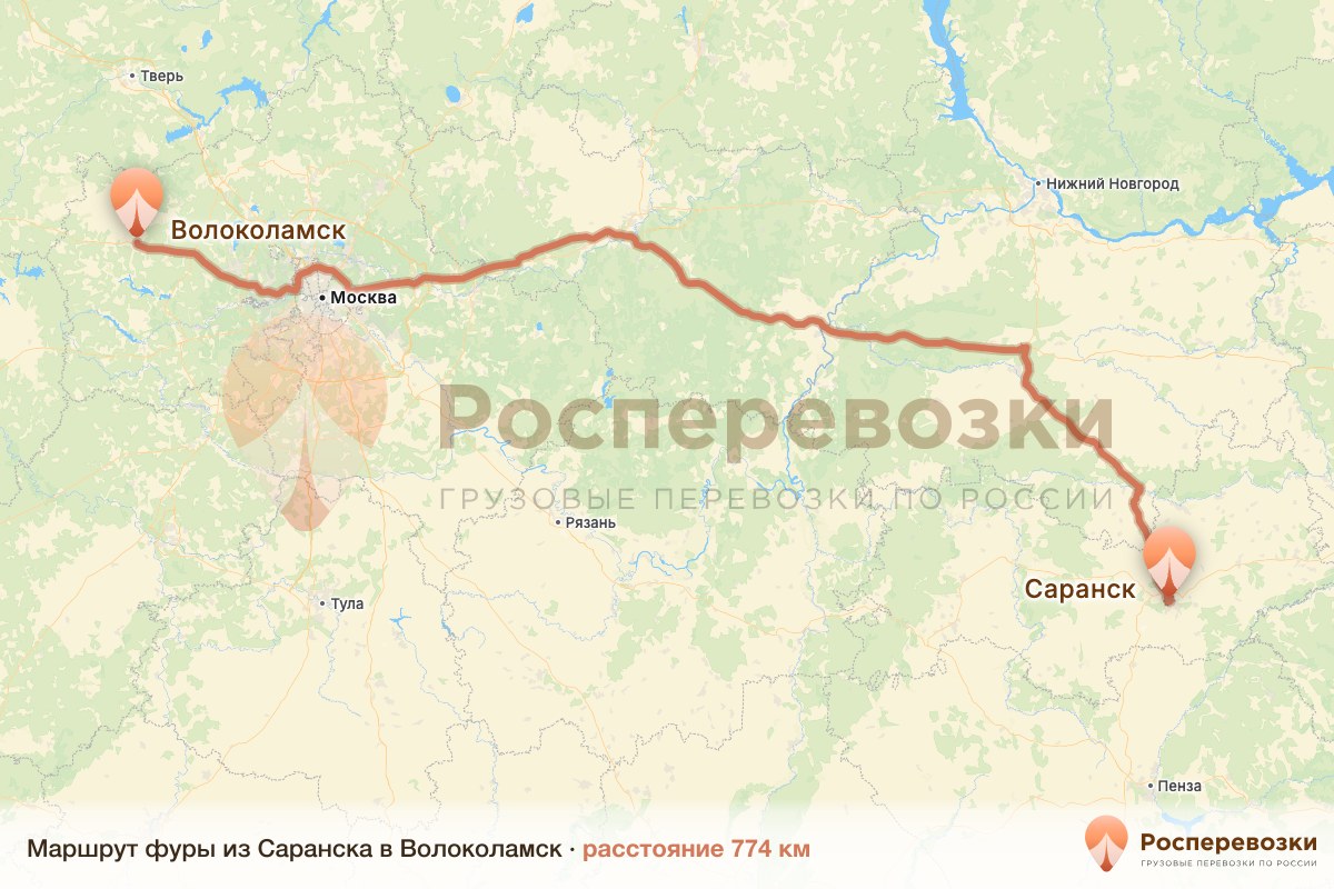 Фура Саранск Волоколамск