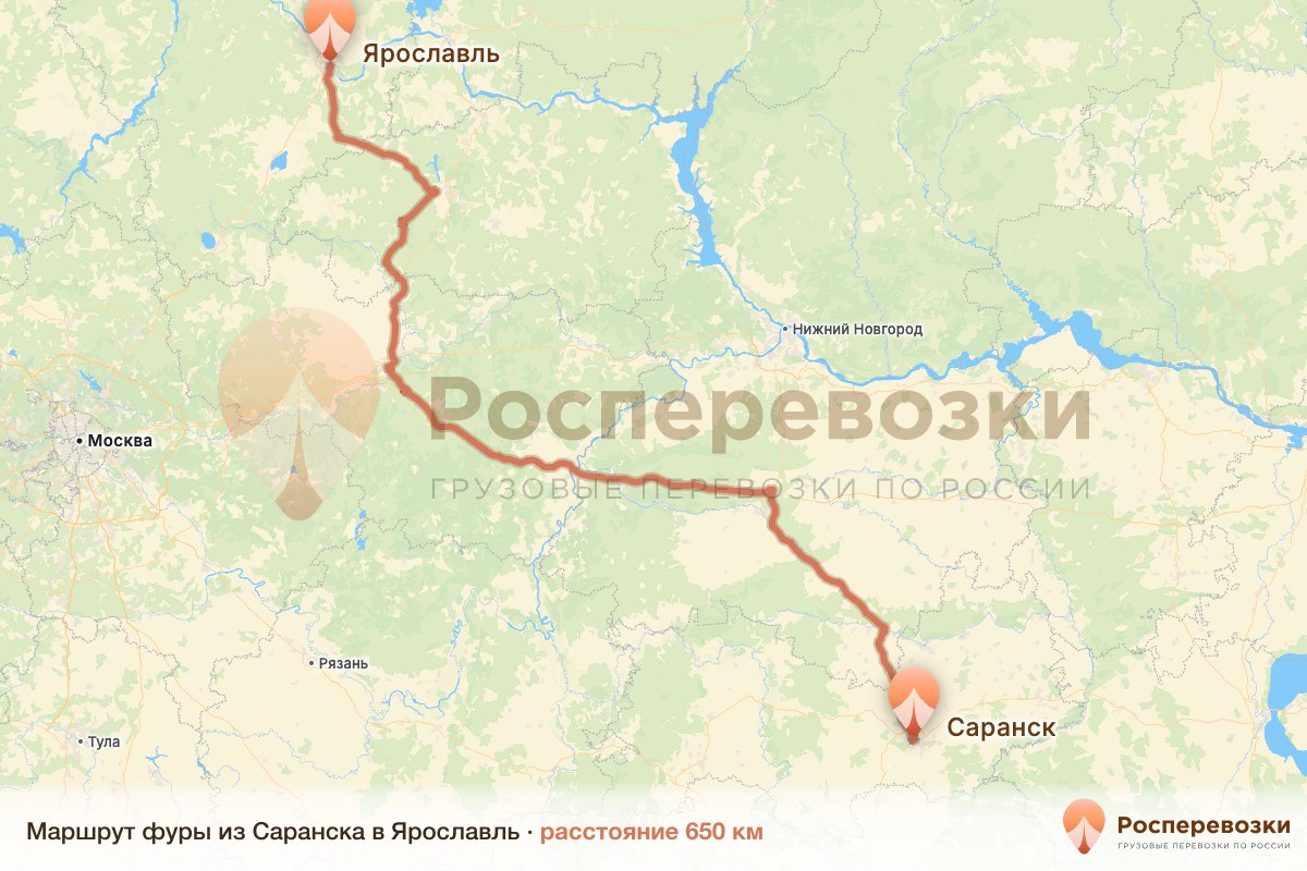 Фура Саранск Ярославль