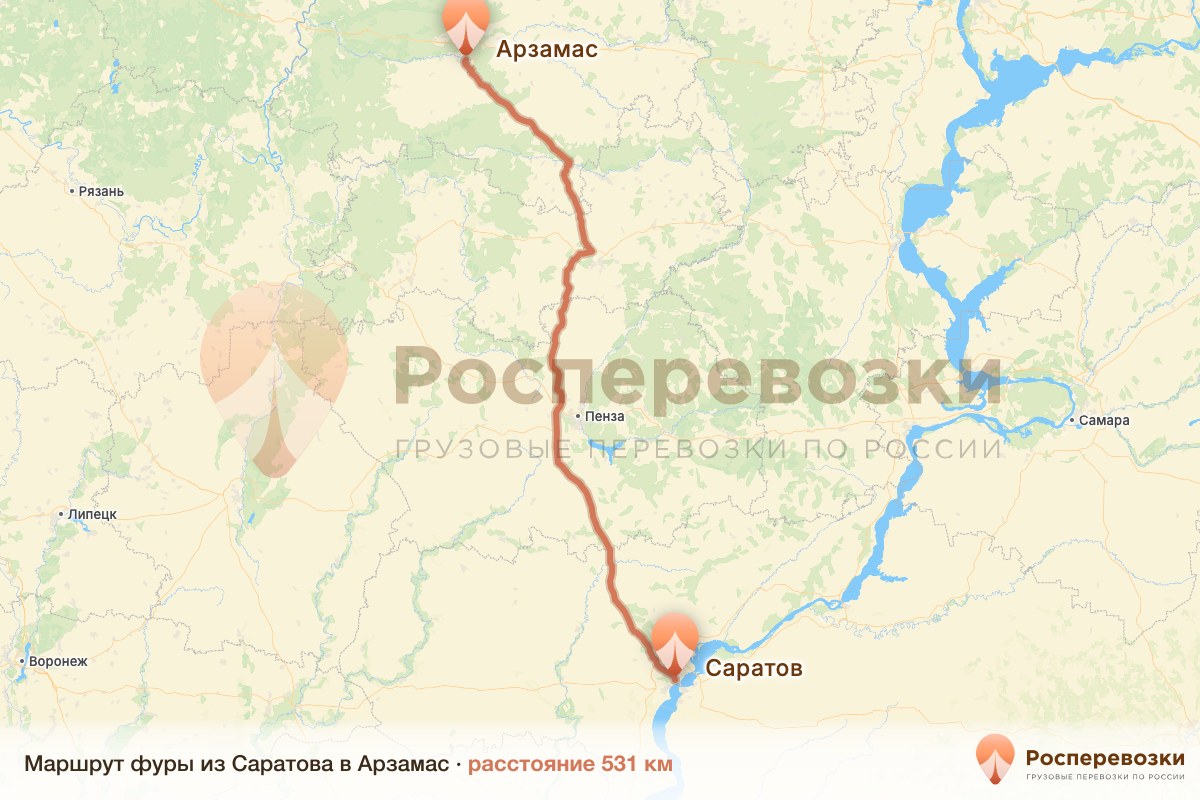 Фура Саратов Арзамас