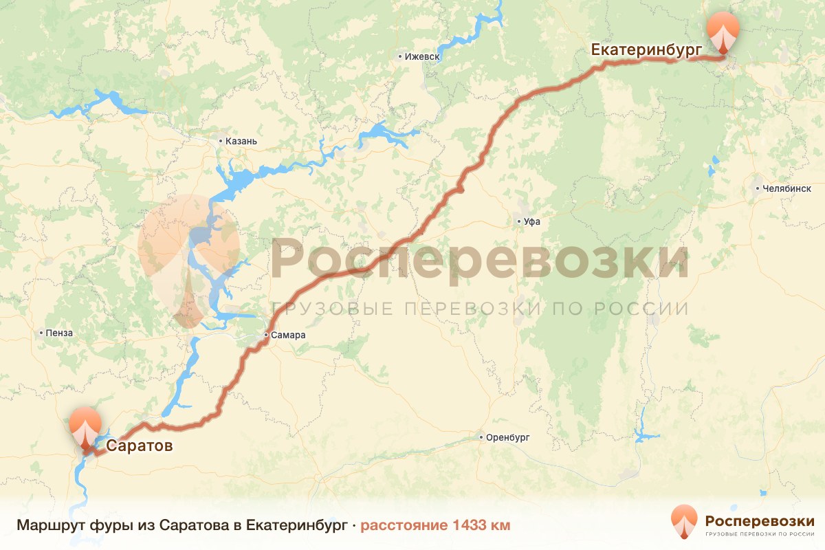 Фура Саратов Екатеринбург