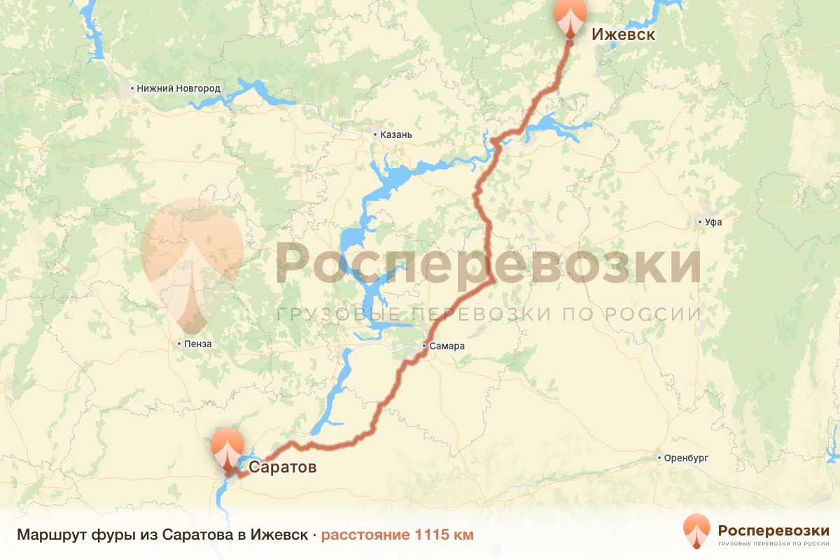 Фура Саратов Ижевск