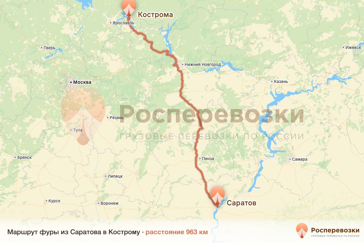 Фура Саратов Кострома