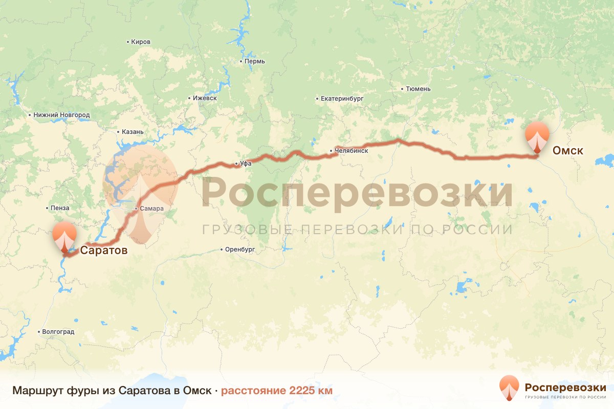 Фура Саратов Омск