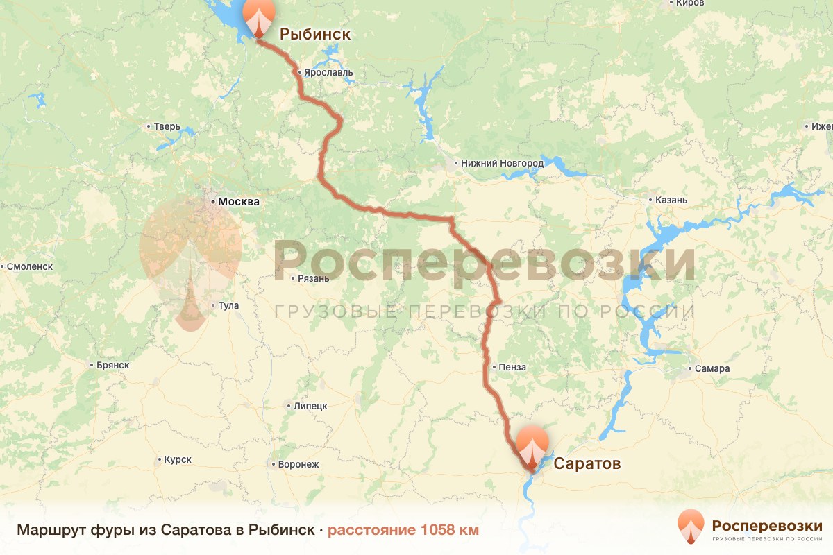 Фура Саратов Рыбинск