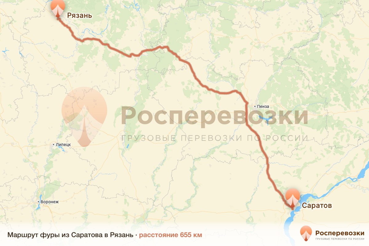 Фура Саратов Рязань