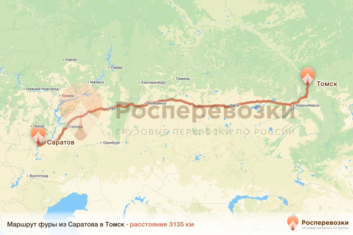 Фура Саратов Томск
